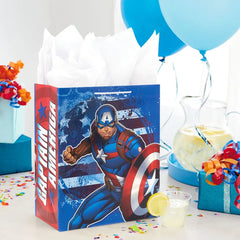 13" Marvel Captain America Large Gift Bag