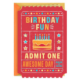 Your Ticket to Party Time Birthday Card for Kids