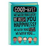 We Wish You Weren't Going Funny Goodbye Card From All