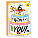 Fantastic and Fun 6th Birthday Card With Stickers