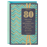 Today's the Day to Celebrate 80th Birthday Card