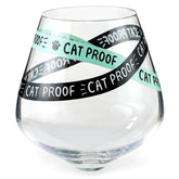 Funny "Cat Proof" Tipped Stemless Wine Glass, 15.5 oz.