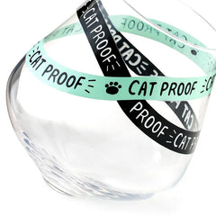 Funny "Cat Proof" Tipped Stemless Wine Glass, 15.5 oz.