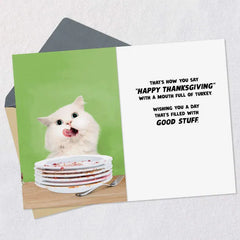 A Day Filled With Good Stuff Funny Thanksgiving Card
