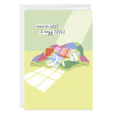 Warm Hugs and Cozy Snugs Custom Thinking of You Card