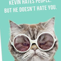Kevin Doesn't Hate You Funny Friendship Card