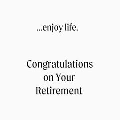 Enjoy Life Retirement Card