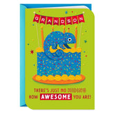 No Hiding Your Awesomeness Chameleon Birthday Card for Grandson