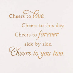 Cheers to You Two Wedding Card