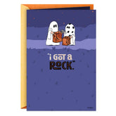 Peanuts® I Got a Rock Funny Halloween Card