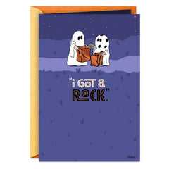 Peanuts® I Got a Rock Funny Halloween Card