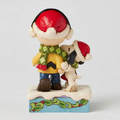 Jim Shore Peanuts Charlie Brown and Snoopy Wrapped in Scarf Figurine, 6"