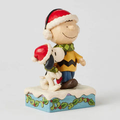 Jim Shore Peanuts Charlie Brown and Snoopy Wrapped in Scarf Figurine, 6"