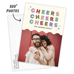Cheers Flat New Year Photo Card