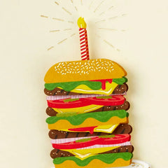 Piled High Cheeseburger Birthday Card