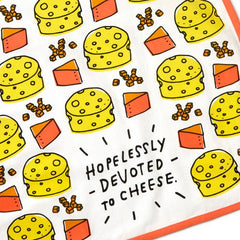 Hopelessly Devoted to Cheese Funny Tea Towel, 18x26