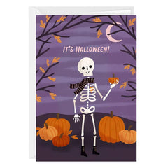 Chill Skeleton Custom Halloween Card
