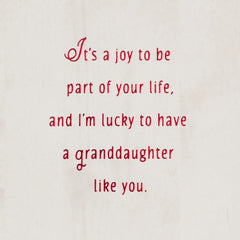 Lucky to Have a Granddaughter Like You Christmas Card