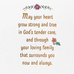 Big Blessings Ahead as You Grow Baptism Card for Granddaughter