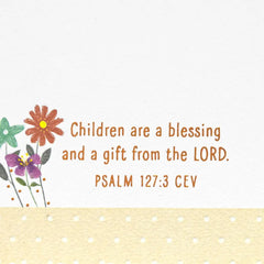 Big Blessings Ahead as You Grow Baptism Card for Granddaughter