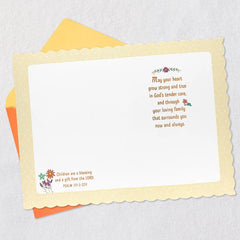 Big Blessings Ahead as You Grow Baptism Card for Granddaughter