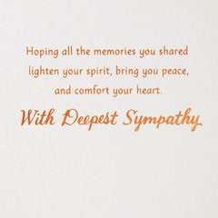 Hoping Memories Bring You Comfort Sympathy Card From Us