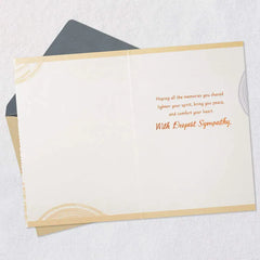 Hoping Memories Bring You Comfort Sympathy Card From Us
