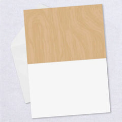 Modern Woodgrain Blank Custom Birthday Card