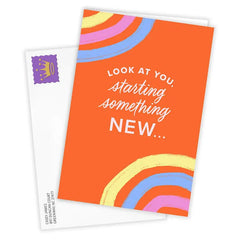 Look at You Starting Something New Custom Congratulations Card