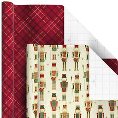 Classic Santa 6-Pack Assorted Christmas Wrapping Paper Roll Bundle, 150 sq. ft. total