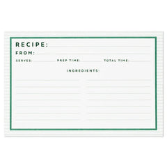 Classic Stripes Recipe Cards, Pack of 36