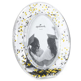 Clear Oval With Confetti Graduation Picture Frame, 4x6