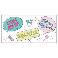 Clueless Quotes Collectible Drinking Glass, 13.5 oz.