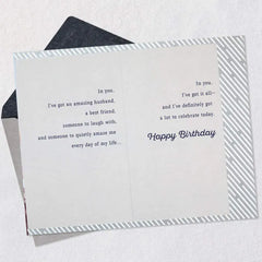 Because of You Birthday Card for Husband