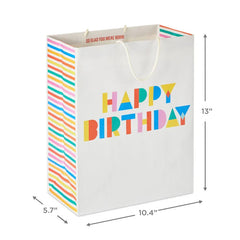 13" Collage Lettering Large Birthday Gift Bag