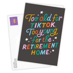 Too Old Too Young Funny Custom Birthday Card