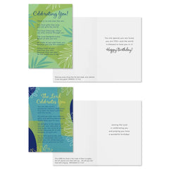 Colorful Collage Assorted Religious Birthday Cards, Box of 12