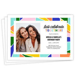 Celebrate Together Flat Birthday Invitation
