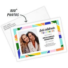 Celebrate Together Flat Birthday Invitation