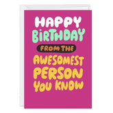 Awesomest Person Funny Custom Birthday Card