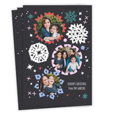 Bright Paper Snowflakes Flat Holiday Photo Card