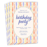 Party Streamers Flat Birthday Invitation
