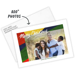 Bold and Bright Colorful Flat Christmas Photo Card