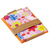 Abstract Floral on Pink Blank Note Cards, Pack of 5