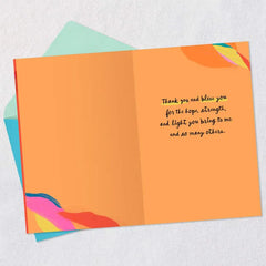 Grateful for Your Hope, Strength and Light Thank-You Card