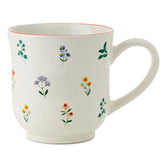 Floral Patterns on White Mug, 14.5 oz.