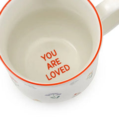 Floral Patterns on White Mug, 14.5 oz.