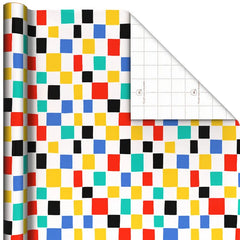 Checkered Cheer Tall Wrapping Paper Roll, 35 sq. ft.