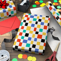 Checkered Cheer Tall Wrapping Paper Roll, 35 sq. ft.