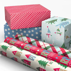Colorful Christmas 6-Pack Wrapping Paper, 180 sq. ft.